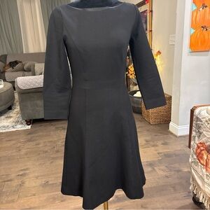 J. Crew Classic Black Long Sleeve Dress